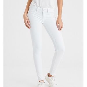 american eagle white jeggings